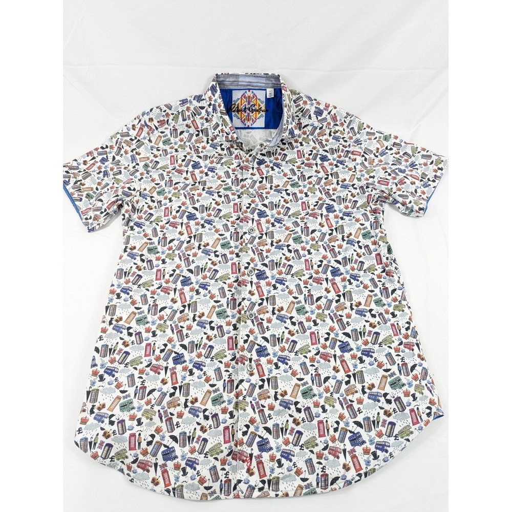 Robert Graham London United Kingdom Queen Bus City All Over Print Classic Fit M